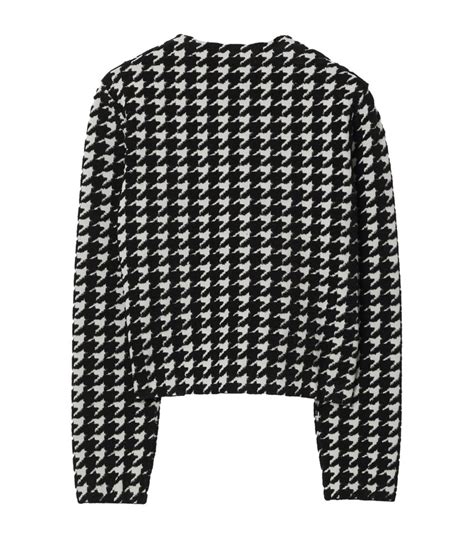 burberry houndstooth|houndstooth cardigan long.